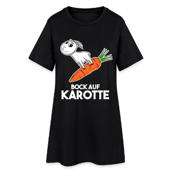 Karotte Ziege Ziegenbock - Frauen T-Shirt-Kleid - Schwarz - Vorne