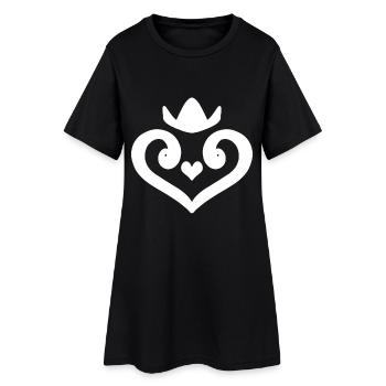 Roi du cœur - Robe T-shirt Femme - noir - Devant