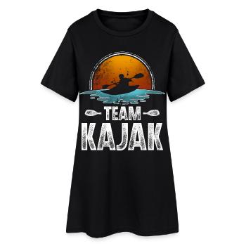 Kajak Kajakfahrer Kajaker Team - Frauen T-Shirt-Kleid - Schwarz - Vorne