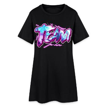 Équipe - Robe T-shirt Femme - noir - Devant