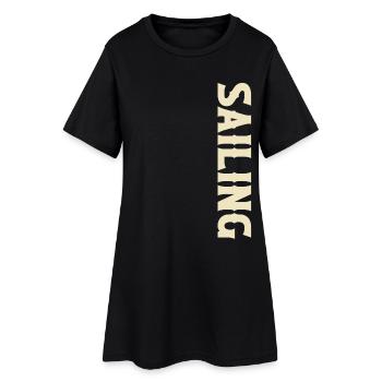 Voilier Marin Voilier - Robe T-shirt Femme - noir - Devant