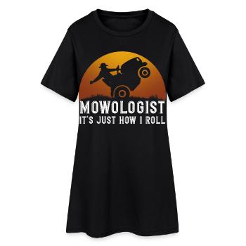 Tondeuse à gazon Jardinier Jardin Hobby Gardener - Robe T-shirt Femme - noir - Devant