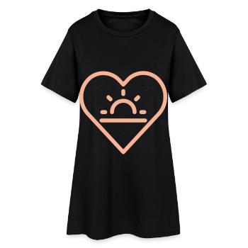 Sun in the heart - Women’s T-Shirt Dress - black - Front