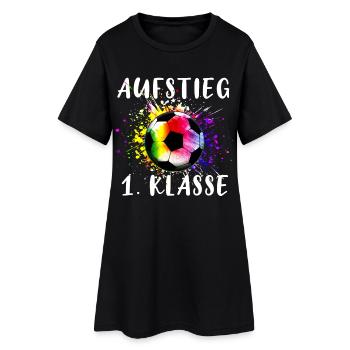 1. Klasse Fußball Schulanfang - Frauen T-Shirt-Kleid - Schwarz - Vorne