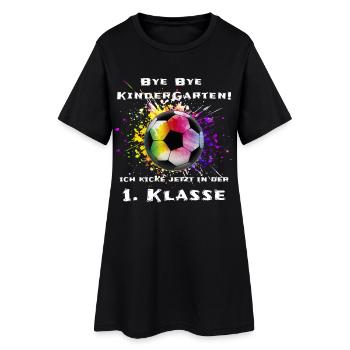 Fußball 1. Klasse - Frauen T-Shirt-Kleid - Schwarz - Vorne