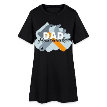 Papa ménagère - Robe T-shirt Femme - noir - Devant