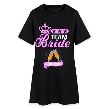 Bachelorette Team Bride Wedding bachelorette party - Women’s T-Shirt Dress - black - Front