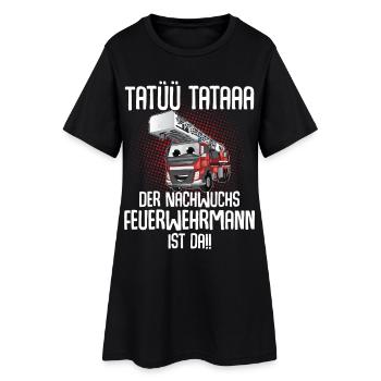 Feuerwehr Kinder Nachwuchs Feuerwehrmann - Frauen T-Shirt-Kleid - Schwarz - Vorne