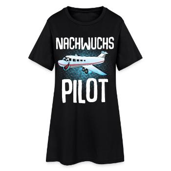 Pilot Kinder Nachwuchs - Frauen T-Shirt-Kleid - Schwarz - Vorne