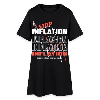 Arrêtez l’inflation - Robe T-shirt Femme - noir - Devant