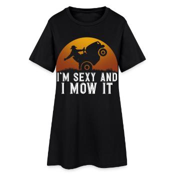 Tondeuse à gazon Jardinier Jardin Hobby Gardener - Robe T-shirt Femme - noir - Devant