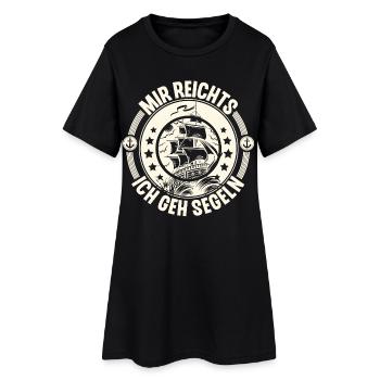 Segeln Segler Segelboot - Frauen T-Shirt-Kleid - Schwarz - Vorne