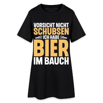 Bier Spruch Lustig Saufen - Frauen T-Shirt-Kleid - Schwarz - Vorne