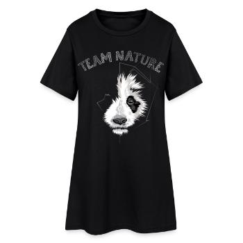 Illustration de la conservation de l’équipe Nature Panda Bear - Robe T-shirt Femme - noir - Devant