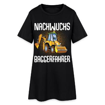 Nachwuchs Baggerfahrer - Frauen T-Shirt-Kleid - Schwarz - Vorne
