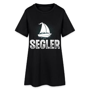 Segeln Segler Segelboot - Frauen T-Shirt-Kleid - Schwarz - Vorne