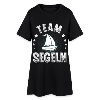 Segeln Segler Segelboot Team Crew - Frauen T-Shirt-Kleid - Schwarz - Vorne