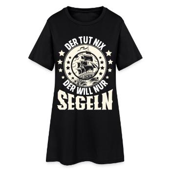 Segeln Segler Segelboot - Frauen T-Shirt-Kleid - Schwarz - Vorne