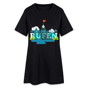 Wenn die Berge rufen Geschenk - Frauen T-Shirt-Kleid - Schwarz - Vorne