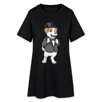 Dog Groom Jacket Wedding - Women’s T-Shirt Dress - black - Front