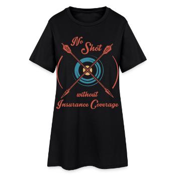 Archer - Robe T-shirt Femme - noir - Devant