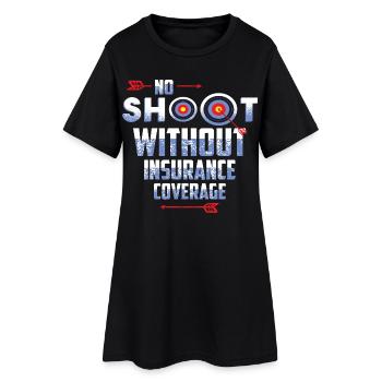 Archer - Robe T-shirt Femme - noir - Devant