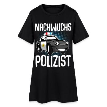 Nachwuchs Polizist - Frauen T-Shirt-Kleid - Schwarz - Vorne