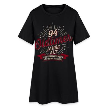 94. Geburtstag Oldtimer - Frauen T-Shirt-Kleid - Schwarz - Vorne
