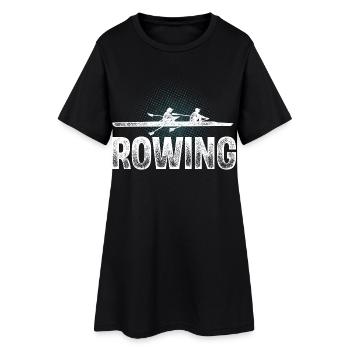 Rowing Rower Rowing Boat - Women’s T-Shirt Dress - black - Front