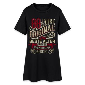 88. Geburtstag Vintage Retro - Frauen T-Shirt-Kleid - Schwarz - Vorne