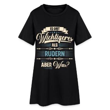 Rudern Ruderer Ruderboot - Frauen T-Shirt-Kleid - Schwarz - Vorne