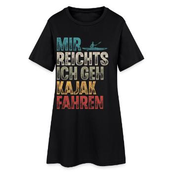 Kajak Kajakfahren paddeln Kajaker Kajakerin - Frauen T-Shirt-Kleid - Schwarz - Vorne