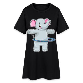 Gymnastique d’entraînement Elephant Hoop - Robe T-shirt Femme - noir - Devant