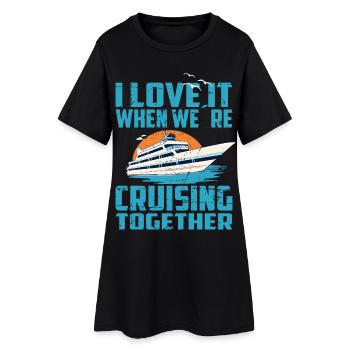 J’adore quand on se croise ensemble - Robe T-shirt Femme - noir - Devant