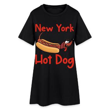 Hot dog de New York - Robe T-shirt Femme - noir - Devant