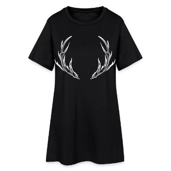 Jeu de bois de cerf - Robe T-shirt Femme - noir - Devant
