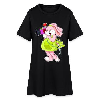 Séchoir à cheveux Bunny Hairdresser - Robe T-shirt Femme - noir - Devant