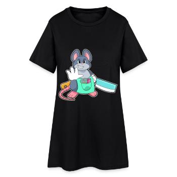Mouse Hairdresser Razor - Women’s T-Shirt Dress - black - Front
