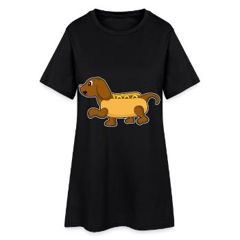 Hot-dog - Robe T-shirt Femme - noir - Devant