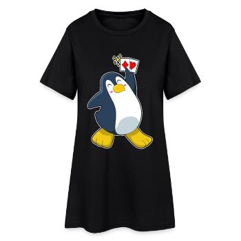 Cartes de poker Penguin Poker - Robe T-shirt Femme - noir - Devant