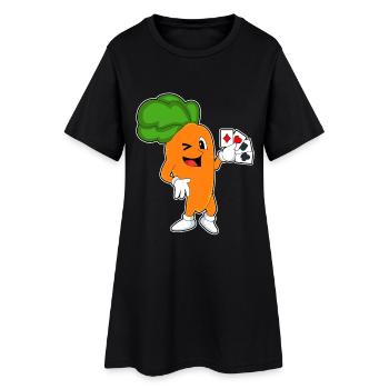 Cartes de poker carotte - Robe T-shirt Femme - noir - Devant