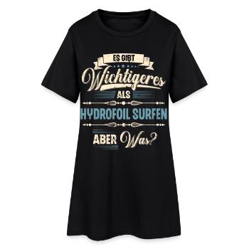 Hydrofoil Surfing Surf Surfer Hydrofoil Surfen - Frauen T-Shirt-Kleid - Schwarz - Vorne
