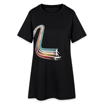 Hydrofoil Surfing Surf Surfer Hydrofoil Surfen - Frauen T-Shirt-Kleid - Schwarz - Vorne