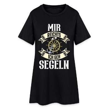 Segeln Segler Segelboot - Frauen T-Shirt-Kleid - Schwarz - Vorne