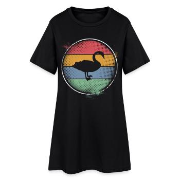Cygne - Robe T-shirt Femme - noir - Devant