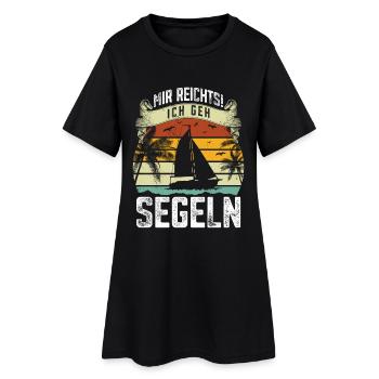 Segeln Segler Segelboot - Frauen T-Shirt-Kleid - Schwarz - Vorne