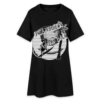 Surfer Palm Trees Beach noir/blanc - Robe T-shirt Femme - noir - Devant