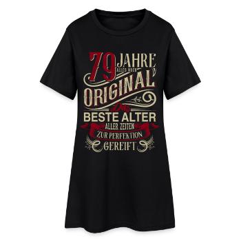 79. Geburtstag Vintage Retro - Frauen T-Shirt-Kleid - Schwarz - Vorne