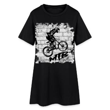 MTB Bike - Women’s T-Shirt Dress - black - Front