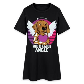 Chien Ange - Robe T-shirt Femme - noir - Devant